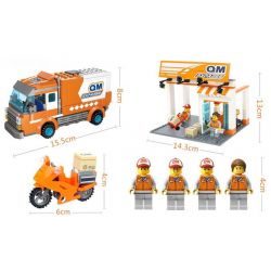QMAN ENLIGHTEN KEEPPLEY 1119 non  Ô TÔ CHUYỂN PHÁT NHANH bộ đồ chơi xếp lắp ráp ghép mô hình City ENLIGHTEN EXPRESS Thành Phố 337 khối