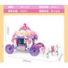 GUDI 30002 non  XE SỮA LẮC HOÀNG GIA bộ đồ chơi xếp lắp ráp ghép mô hình PRINCESS CANDY ROYAL MILKSHAKE CARRIAGE 326 khối