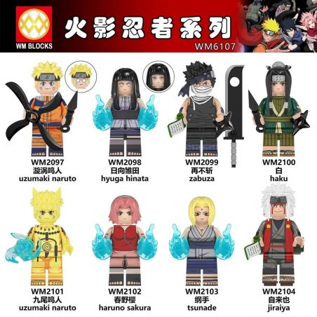 WM 6107 2097 2098 2099 2100 2101 2102 2103 2104 non  HÀNG TRĂM NGƯỜI 8 NARUTO SERIES bộ đồ chơi xếp lắp ráp ghép mô hình Movie & Game Phim Và Trò Chơi