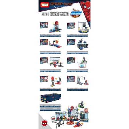 XINH 9030 non  NGƯỜI NHỆN CĂN CỨ 8. bộ đồ chơi xếp lắp ráp ghép mô hình Spider-Man