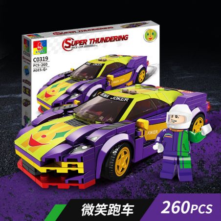 WOMA C0319 0319 non  MCLAREN MP4-JOKER bộ đồ chơi xếp lắp ráp ghép mô hình Racers SUPER THUNDERING Đua Tốc Độ 260 khối