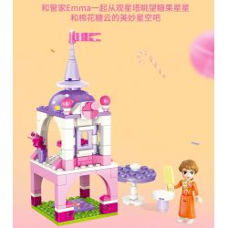 GUDI 30001A 30001B 30001C 30001D non  HỘP TRƯNG BÀY LÂU ĐÀI CÔNG CHÚA ĐƯỜNG bộ đồ chơi xếp lắp ráp ghép mô hình PRINCESS CANDY 450 khối