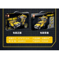 FORANGE FC9119 9119 non  ĐIỀU KHIỂN TỪ XA BIẾN HÌNH XE ĐỊA MÀU XANH bộ đồ chơi xếp lắp ráp ghép mô hình  Kỹ Thuật Công Nghệ Cao Mô Hình Phương Tiện 968 khối