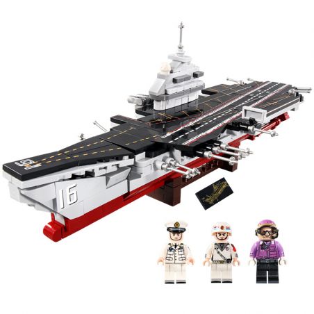 SEMBO 208000 non  TÀU LIÊU NINH bộ đồ chơi xếp lắp ráp ghép mô hình Military Army PLA.NAVY LIAONING Quân Sự Bộ Đội 402 khối