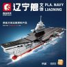 SEMBO 208000 non  TÀU LIÊU NINH bộ đồ chơi xếp lắp ráp ghép mô hình Military Army PLA.NAVY LIAONING Quân Sự Bộ Đội 402 khối