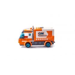 QMAN ENLIGHTEN KEEPPLEY 1119 non  Ô TÔ CHUYỂN PHÁT NHANH bộ đồ chơi xếp lắp ráp ghép mô hình City ENLIGHTEN EXPRESS Thành Phố 337 khối