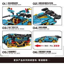 LEIBAO 8202 non  SỬA ĐỔI JISU SIÊU XE ABOLO IE tỷ lệ 1:24 bộ đồ chơi xếp lắp ráp ghép mô hình  TECHNOLOGY CREATE Kỹ Thuật Công Nghệ Cao Mô Hình Phương Tiện 620 khối