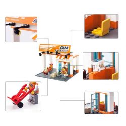 QMAN ENLIGHTEN KEEPPLEY 1119 non  Ô TÔ CHUYỂN PHÁT NHANH bộ đồ chơi xếp lắp ráp ghép mô hình City ENLIGHTEN EXPRESS Thành Phố 337 khối