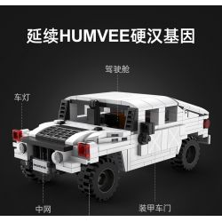 DOUBLEE CADA C55022 55022 non  XE HUMMER OFF-ROAD 1:24 tỷ lệ 1:24 bộ đồ chơi xếp lắp ráp ghép mô hình Racers HUMVEE Đua Tốc Độ 328 khối