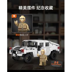 DOUBLEE CADA C55022 55022 non  XE HUMMER OFF-ROAD 1:24 tỷ lệ 1:24 bộ đồ chơi xếp lắp ráp ghép mô hình Racers HUMVEE Đua Tốc Độ 328 khối