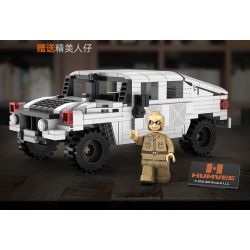 DOUBLEE CADA C55022 55022 non  XE HUMMER OFF-ROAD 1:24 tỷ lệ 1:24 bộ đồ chơi xếp lắp ráp ghép mô hình Racers HUMVEE Đua Tốc Độ 328 khối