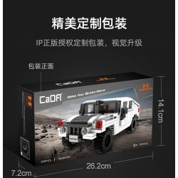 DOUBLEE CADA C55022 55022 non  XE HUMMER OFF-ROAD 1:24 tỷ lệ 1:24 bộ đồ chơi xếp lắp ráp ghép mô hình Racers HUMVEE Đua Tốc Độ 328 khối