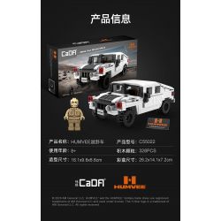 DOUBLEE CADA C55022 55022 non  XE HUMMER OFF-ROAD 1:24 tỷ lệ 1:24 bộ đồ chơi xếp lắp ráp ghép mô hình Racers HUMVEE Đua Tốc Độ 328 khối