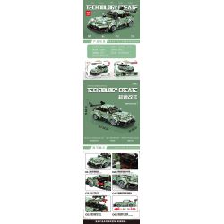 LEIBAO 8201 non  921 VỘI VÀNG tỷ lệ 1:24 bộ đồ chơi xếp lắp ráp ghép mô hình  TECHNOLOGY CREATE Kỹ Thuật Công Nghệ Cao Mô Hình Phương Tiện 612 khối