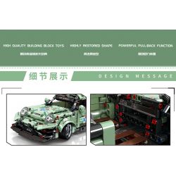 LEIBAO 8201 non  921 VỘI VÀNG tỷ lệ 1:24 bộ đồ chơi xếp lắp ráp ghép mô hình  TECHNOLOGY CREATE Kỹ Thuật Công Nghệ Cao Mô Hình Phương Tiện 612 khối