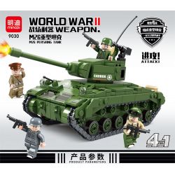 MINGDI 9030 non  XE TĂNG HẠNG NẶNG M26 bộ đồ chơi xếp lắp ráp ghép mô hình M26 PERSHING TANK