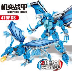 LEIBA 10070 non  PTEROSAUR GIÁP BIẾN ĐỔI CƠ HỌC bộ đồ chơi xếp lắp ráp ghép mô hình  MORPHING JAEGER Kỹ Thuật Công Nghệ Cao Mô Hình Phương Tiện 479 khối