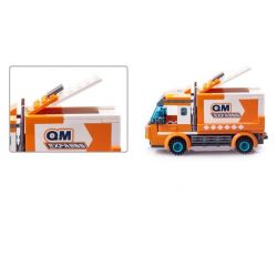 QMAN ENLIGHTEN KEEPPLEY 1119 non  Ô TÔ CHUYỂN PHÁT NHANH bộ đồ chơi xếp lắp ráp ghép mô hình City ENLIGHTEN EXPRESS Thành Phố 337 khối