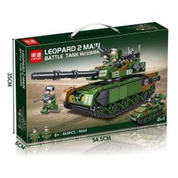 MINGDI 9010 non  XE TĂNG CHIẾN ĐẤU CHỦ LỰC LEOPARD 2 bộ đồ chơi xếp lắp ráp ghép mô hình Military Army LEOPARD 2 MAIN BATTLE TANK Quân Sự Bộ Đội 463 khối