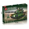 MINGDI 9010 non  XE TĂNG CHIẾN ĐẤU CHỦ LỰC LEOPARD 2 bộ đồ chơi xếp lắp ráp ghép mô hình Military Army LEOPARD 2 MAIN BATTLE TANK Quân Sự Bộ Đội 463 khối