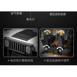 DOUBLEE CADA C61027 61027 non  XE HUMMER OFF-ROAD 1:12 tỷ lệ 1:12 bộ đồ chơi xếp lắp ráp ghép mô hình Racers HUMVEE Đua Tốc Độ 1380 khối