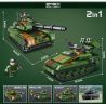 MINGDI 9010 non  XE TĂNG CHIẾN ĐẤU CHỦ LỰC LEOPARD 2 bộ đồ chơi xếp lắp ráp ghép mô hình Military Army LEOPARD 2 MAIN BATTLE TANK Quân Sự Bộ Đội 463 khối