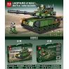 MINGDI 9010 non  XE TĂNG CHIẾN ĐẤU CHỦ LỰC LEOPARD 2 bộ đồ chơi xếp lắp ráp ghép mô hình Military Army LEOPARD 2 MAIN BATTLE TANK Quân Sự Bộ Đội 463 khối