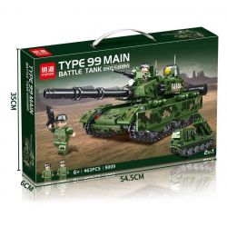 MINGDI 9009 non  XE TĂNG CHIẾN ĐẤU CHỦ LỰC KIỂU 99 bộ đồ chơi xếp lắp ráp ghép mô hình Military Army TYPE 99 MAIN BATTLE TANK Quân Sự Bộ Đội 463 khối