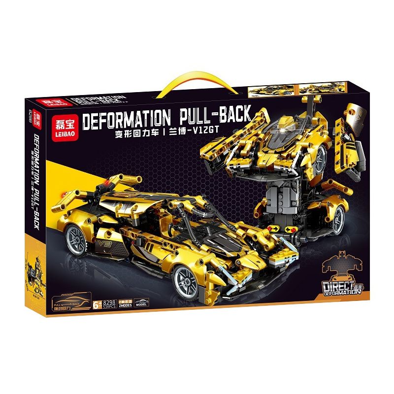 LEIBA 8298 non  XE KÉO LAMBO V12GT bộ đồ chơi xếp lắp ráp ghép mô hình  Kỹ Thuật Công Nghệ Cao Mô Hình Phương Tiện 534 khối