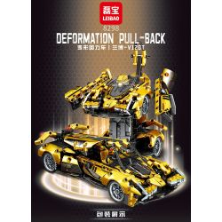 LEIBA 8298 non  XE KÉO LAMBO V12GT bộ đồ chơi xếp lắp ráp ghép mô hình  Kỹ Thuật Công Nghệ Cao Mô Hình Phương Tiện 534 khối