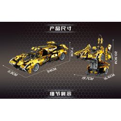LEIBA 8298 non  XE KÉO LAMBO V12GT bộ đồ chơi xếp lắp ráp ghép mô hình  Kỹ Thuật Công Nghệ Cao Mô Hình Phương Tiện 534 khối