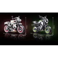 SX 88021 non  ĐUA CƠ KHÍ 4 MẪU bộ đồ chơi xếp lắp ráp ghép mô hình Motorcycle Motorbike Xe Hai Bánh 1108 khối