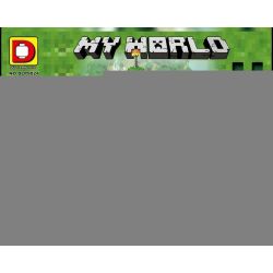 DUO LE PIN DLP9024 9024 non  THẾ GIỚI CỦA TÔI LÀ 8 bộ đồ chơi xếp lắp ráp ghép mô hình Minecraft MY WORLD Game Xây Dựng