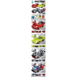 KUYU MOXING 3001 non  TỐC ĐỘ BÃO 6 MÔ HÌNH bộ đồ chơi xếp lắp ráp ghép mô hình Speed Champions Racing Cars Đua Xe Công Thức 697 khối