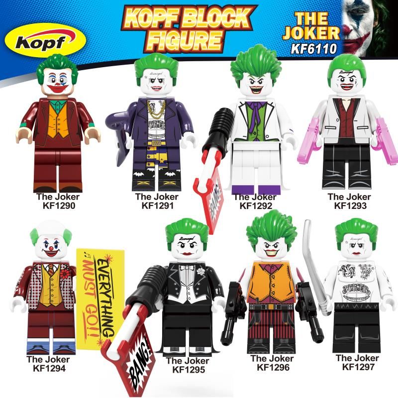 KOPF KF6110 6110 KF1290 1290 KF1291 1291 KF1292 1292 KF1293 1293 KF1294 1294 KF1295 1295 KF1296 1296 KF1297 1297 non  HÀNG TRĂM NGƯỜI 8 CHÚ HỀ bộ đồ chơi xếp lắp ráp ghép mô hình Dc Comics Super Heroes THE JOKER Siêu Anh Hùng Dc