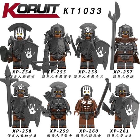 KORUIT KT1033 1033 XP non  HÀNG TRĂM NGƯỜI 8 ORC MẠNH bộ đồ chơi xếp lắp ráp ghép mô hình Movie & Game Phim Và Trò Chơi
