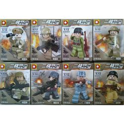 DUO LE PIN DLP DLP9016 9016 non  CÁC KHỐI MINIFIGURE QUÂN SỰ TẤN CÔNG TRONG THẾ CHIẾN II bộ đồ chơi xếp lắp ráp ghép mô hình Military Army 二战突击军事人仔积木 Quân Sự Bộ Đội