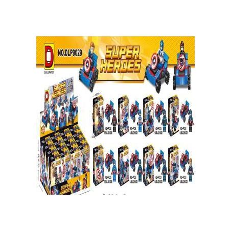 DUO LE PIN DLP9029 9029 non  ĐỘI TRƯỞNG MỸ 3 NGƯỜI KARTER 8 MÔ HÌNH bộ đồ chơi xếp lắp ráp ghép mô hình Marvel Super Heroes Siêu Anh Hùng Marvel