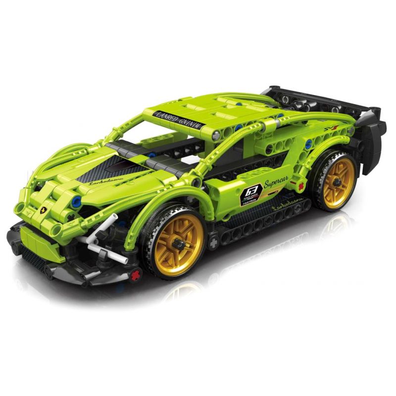 LEIBAO 8225 non  CÔNG NGHỆ XE ĐẠP KÉO LÙI ĐUA MÀU XANH LÁ CÂY tỷ lệ 1:22 bộ đồ chơi xếp lắp ráp ghép mô hình  Kỹ Thuật Công Nghệ Cao Mô Hình Phương Tiện 342 khối