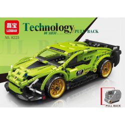 LEIBAO 8225 non  CÔNG NGHỆ XE ĐẠP KÉO LÙI ĐUA MÀU XANH LÁ CÂY tỷ lệ 1:22 bộ đồ chơi xếp lắp ráp ghép mô hình  Kỹ Thuật Công Nghệ Cao Mô Hình Phương Tiện 342 khối