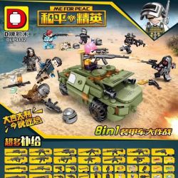 DUO LE PIN DLP9112 9112 non  HÒA BÌNH ELITE 8 NHÂN VẬT NHỎ bộ đồ chơi xếp lắp ráp ghép mô hình Game For Peace Chiến Đấu Cho Hòa Bình