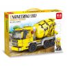 MINGDI LEIBAO H010 non  XÂY DỰNG ĐÔ THỊ XE TRỘN BÊ TÔNG bộ đồ chơi xếp lắp ráp ghép mô hình City ENGINEERING Thành Phố 310 khối