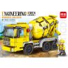 MINGDI LEIBAO H010 non  XÂY DỰNG ĐÔ THỊ XE TRỘN BÊ TÔNG bộ đồ chơi xếp lắp ráp ghép mô hình City ENGINEERING Thành Phố 310 khối