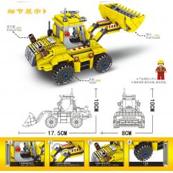 MINGDI LEIBAO H009 non  XÂY DỰNG THÀNH PHỐ MÁY ỦI bộ đồ chơi xếp lắp ráp ghép mô hình City ENGINEERING 312 khối