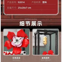 QIZHILE 92015 non  HỒNG NGỌC LIỄU TRẮNG bộ đồ chơi xếp lắp ráp ghép mô hình Flowers WHITE WILLOW RED JADE Hoa