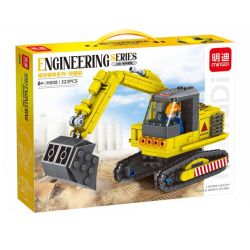 MINGDI LEIBAO H008 non  XÂY DỰNG THÀNH PHỐ MÁY XÚC bộ đồ chơi xếp lắp ráp ghép mô hình City ENGINEERING 323 khối