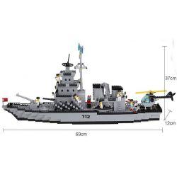 AUSINI 22110 QMAN ENLIGHTEN KEEPPLEY 112 non  TÀU CHIẾN SÂN BAY bộ đồ chơi xếp lắp ráp ghép mô hình Military Army COMBATZONES WARSHIP Quân Sự Bộ Đội 970 khối