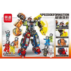 MINGDI LEIBAO K0323 0323 non  8 MÔ HÌNH CHUYỂN ĐỔI CỰC NHANH bộ đồ chơi xếp lắp ráp ghép mô hình Racers SPEED DEFORMATION Đua Tốc Độ 1321 khối