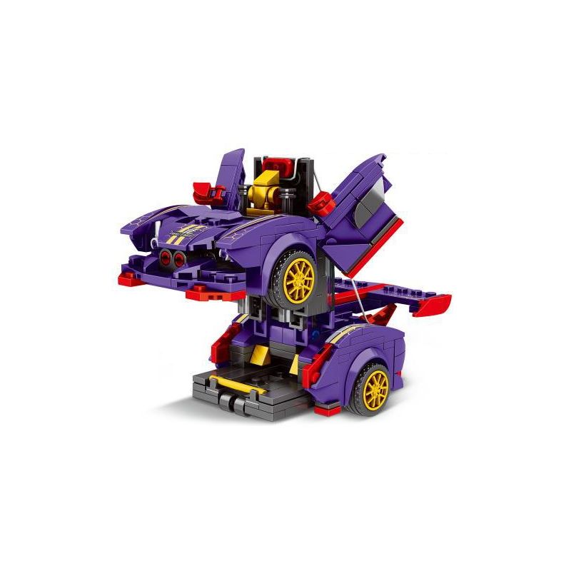 MINGDI LEIBAO 10100 non  XE BIẾN HÌNH SIÊU VA CHẠM ASURA IE bộ đồ chơi xếp lắp ráp ghép mô hình Racers Đua Tốc Độ 416 khối