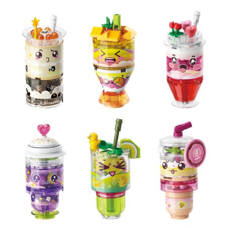 QMAN ENLIGHTEN KEEPPLEY 35014 non  TRÀ PINPINLEQI 6 LOẠI TẶNG KÈM ĐẾ LÓT LY bộ đồ chơi xếp lắp ráp ghép mô hình Creator Sáng Tạo